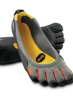 Vibram Women's FiveFingers Minimalist Toe Shoes in Gray, Orange & Yellow